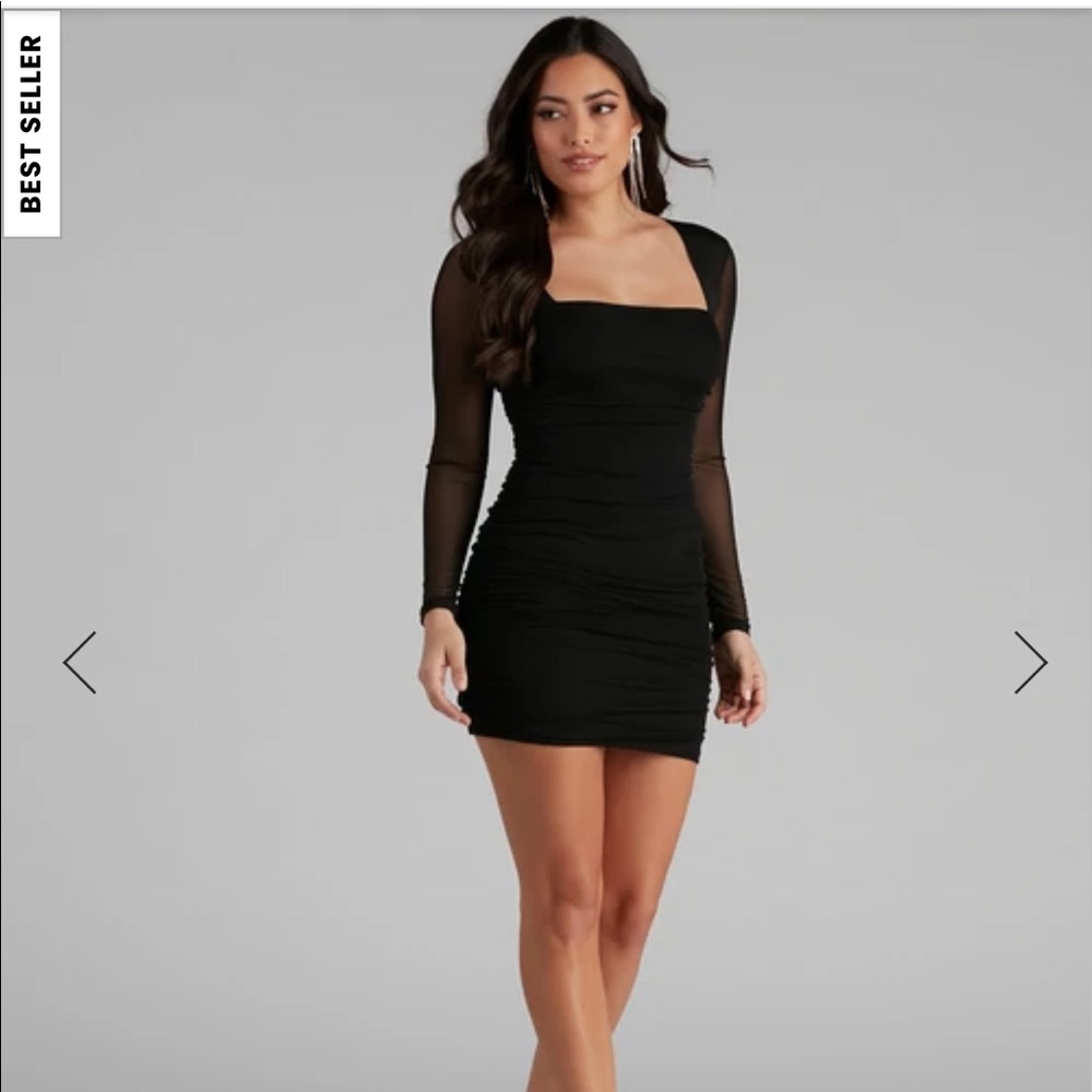 Long sleeve black dress